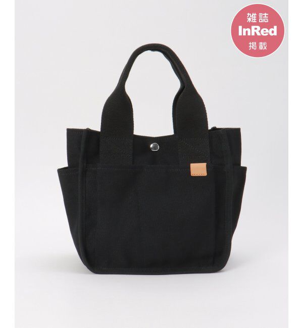 ikka「ハンプサイドポケ仕切り手提げ」|その他|ブラック