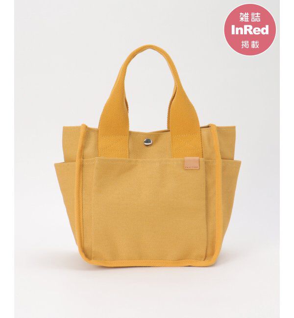 ikka「ハンプサイドポケ仕切り手提げ」|その他|イエロー