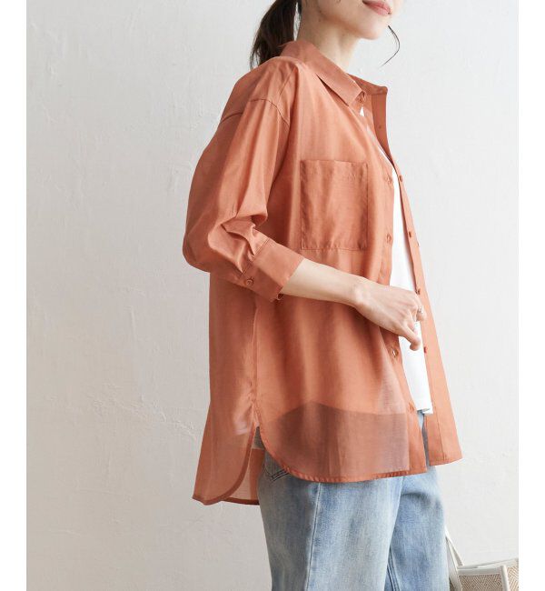 ikka「【2点セット】シアーシャツタンクアンサンブル」|シャツ・ブラウス|