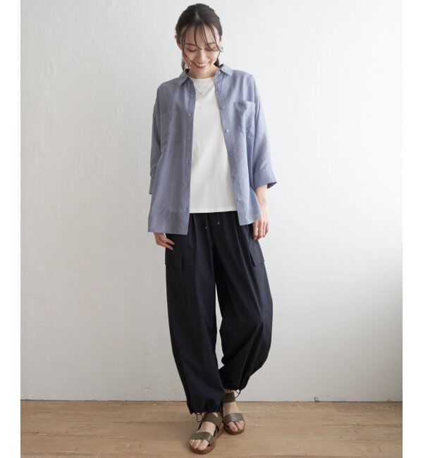 ikka「【2点セット】シアーシャツタンクアンサンブル」|シャツ・ブラウス|