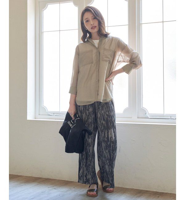ikka「【2点セット】シアーシャツタンクアンサンブル」|シャツ・ブラウス|