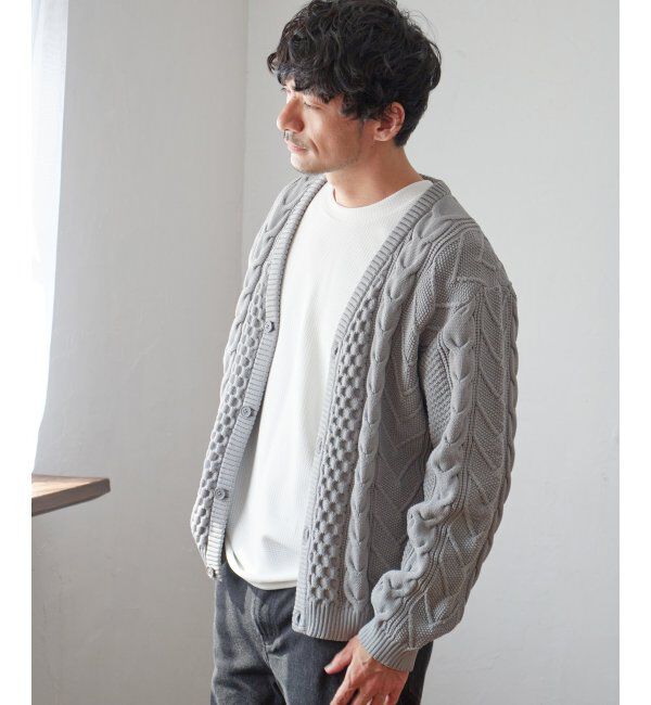 ikka「GOKU楽ニットケーブルカーディガン」|その他|