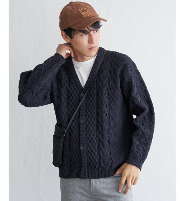 ikka「GOKU楽ニットケーブルカーディガン」|その他|