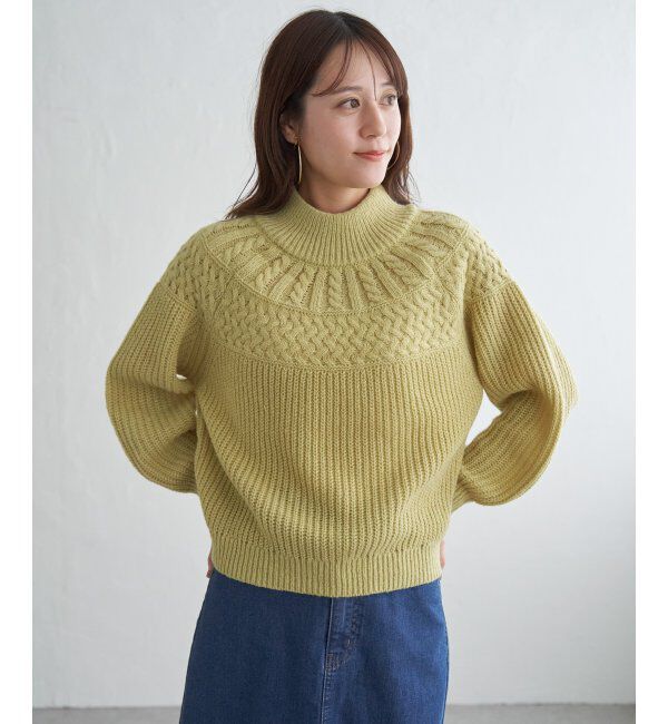 ikka「求心編みニットプルオーバー」|プルオーバー|