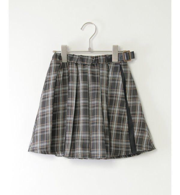 ikka kids「サイド切り替えタックチェックスカート（120~160cm）」|スカート|
