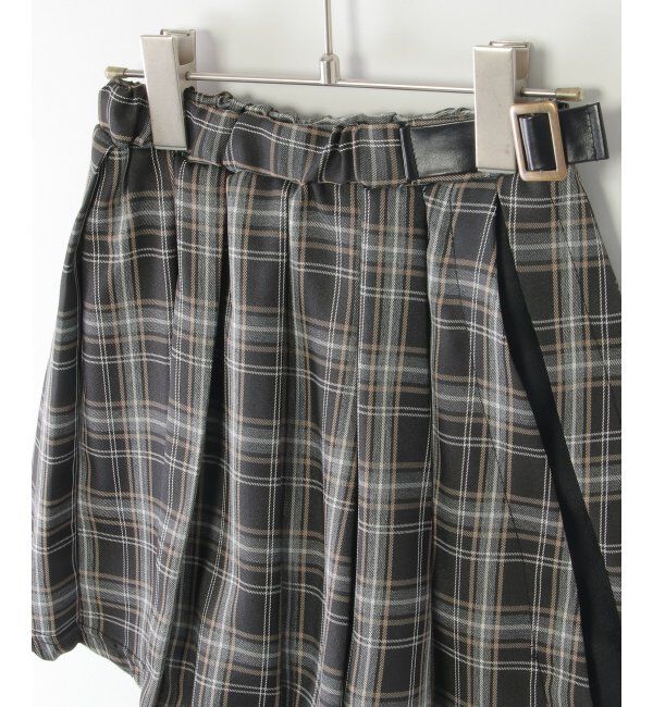 ikka kids「サイド切り替えタックチェックスカート（120~160cm）」|スカート|