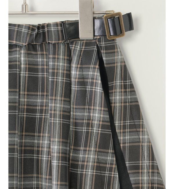 ikka kids「サイド切り替えタックチェックスカート（120~160cm）」|スカート|