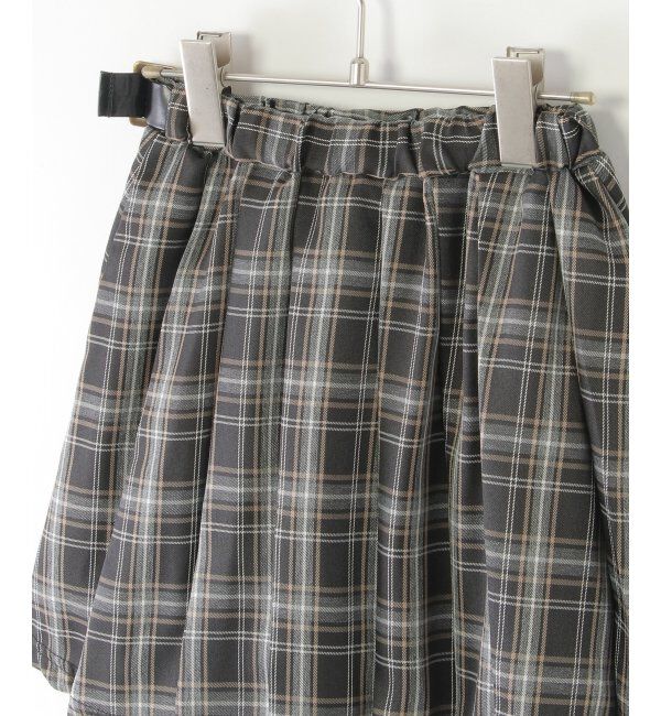 ikka kids「サイド切り替えタックチェックスカート（120~160cm）」|スカート|