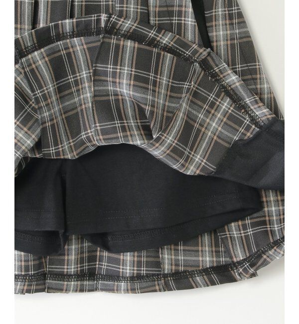 ikka kids「サイド切り替えタックチェックスカート（120~160cm）」|スカート|