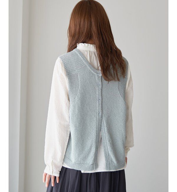 Lbc with Life「ミニブークレ2WAYベスト」|ニット・セーター|