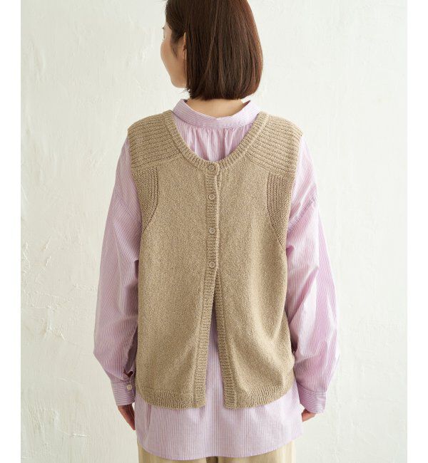 Lbc with Life「ミニブークレ2WAYベスト」|ニット・セーター|