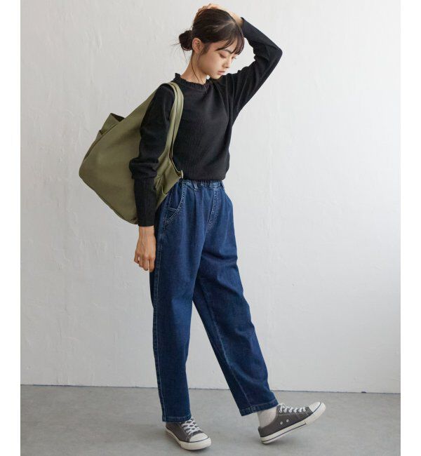 Lbc with Life「三角テレコ襟フリルロンT」|Tシャツ・カットソー|