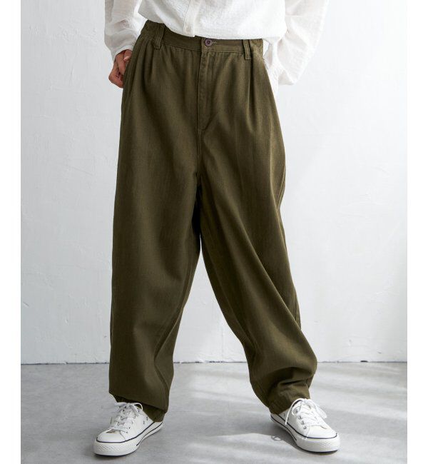 Lbc with Life「起毛ヘリンボンコージータックパンツ」|その他|