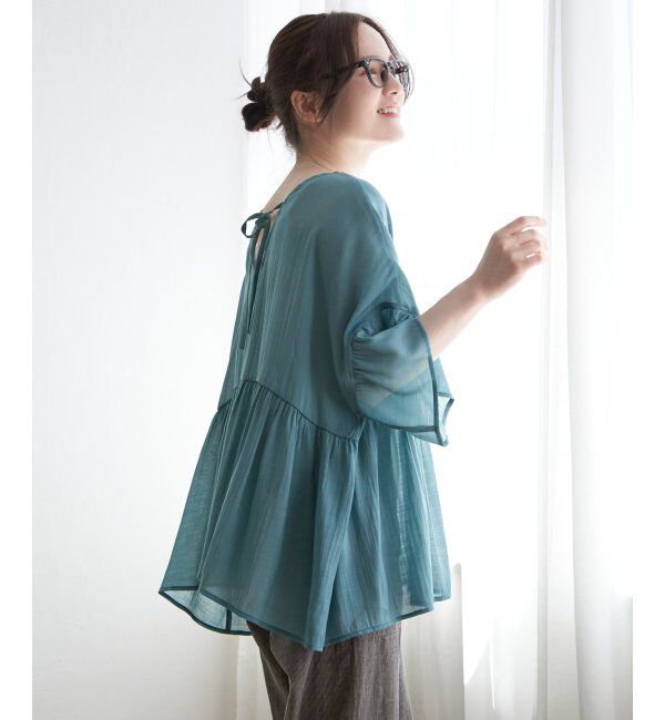 Lbc with Life「シアー2WAYリボンフレアブラウス」|シャツ・ブラウス|