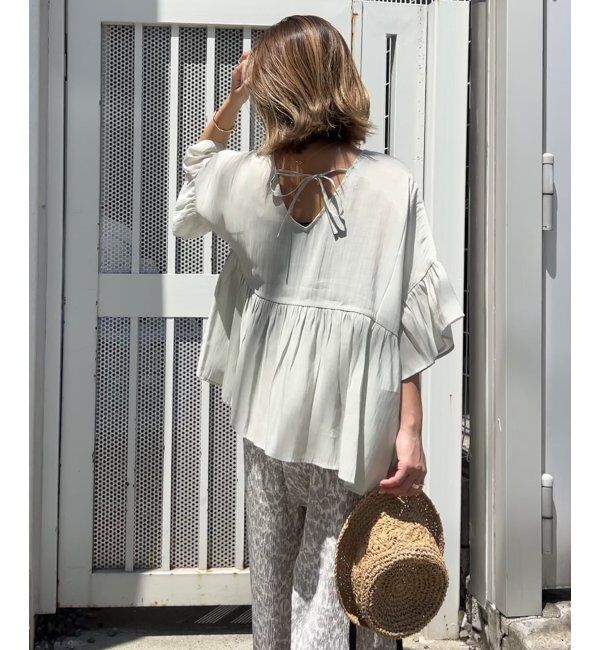 Lbc with Life「シアー2WAYリボンフレアブラウス」|シャツ・ブラウス|