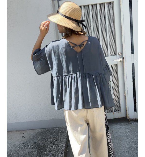 Lbc with Life「シアー2WAYリボンフレアブラウス」|シャツ・ブラウス|