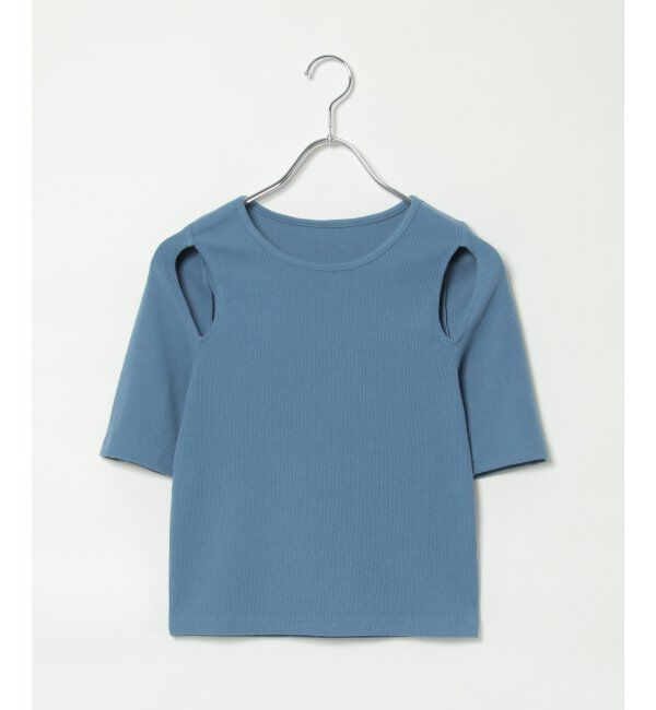 VENCE share style「カットアウトテレコトップス」|Tシャツ・カットソー|