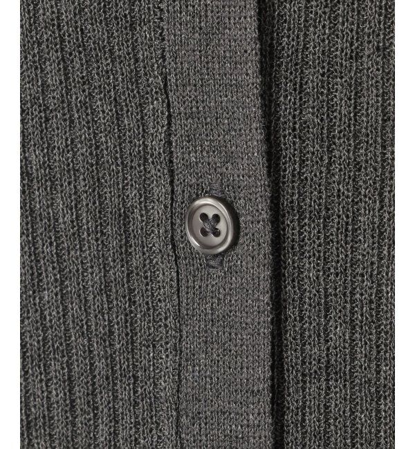 VENCE share style「麻タッチ襟付きカーディガン」|カーディガン|