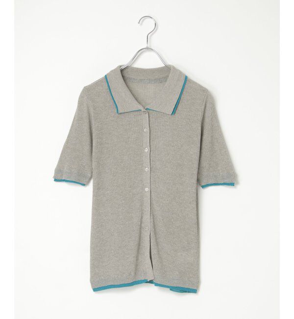 VENCE share style「麻タッチ襟付きカーディガン」|カーディガン|