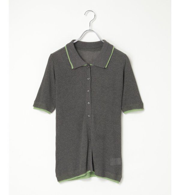 VENCE share style「麻タッチ襟付きカーディガン」|カーディガン|