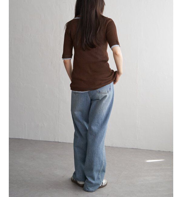 VENCE share style「麻タッチ襟付きカーディガン」|カーディガン|