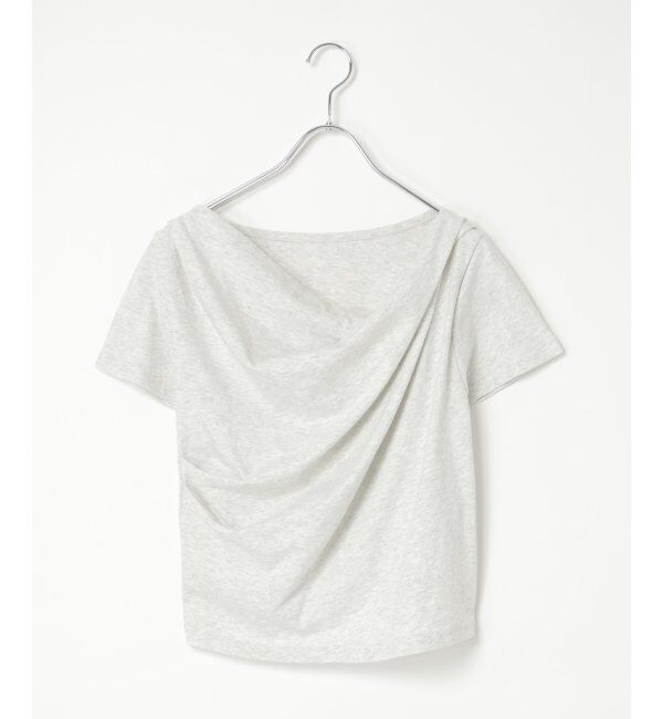 VENCE share style「綿天竺半袖ドレープTシャツ」|Tシャツ・カットソー|