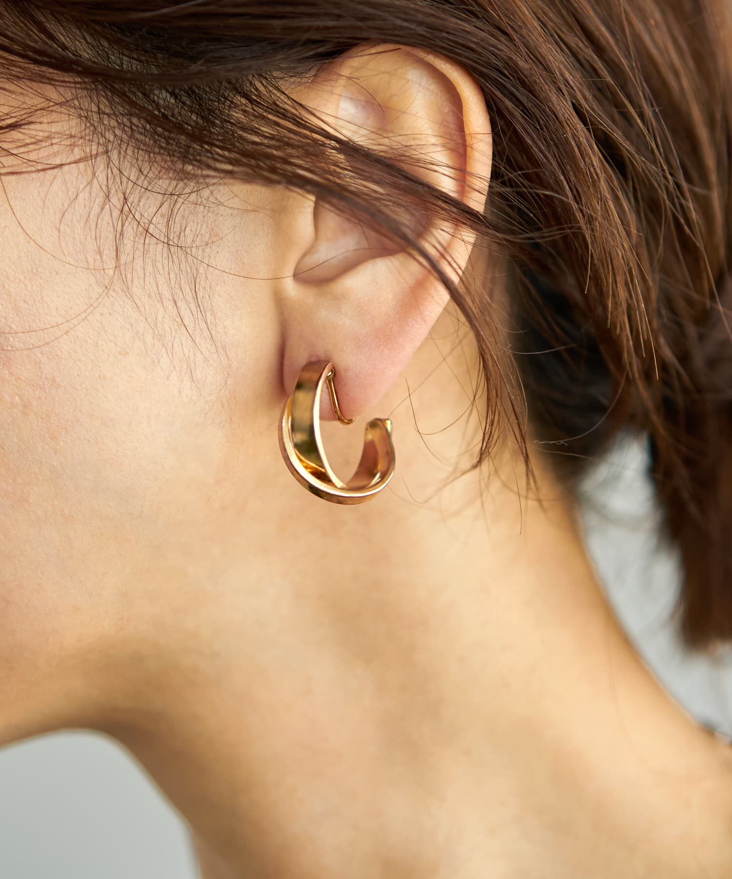 STYLE DELI「スライドダブルフープイヤリング」|イヤリング|