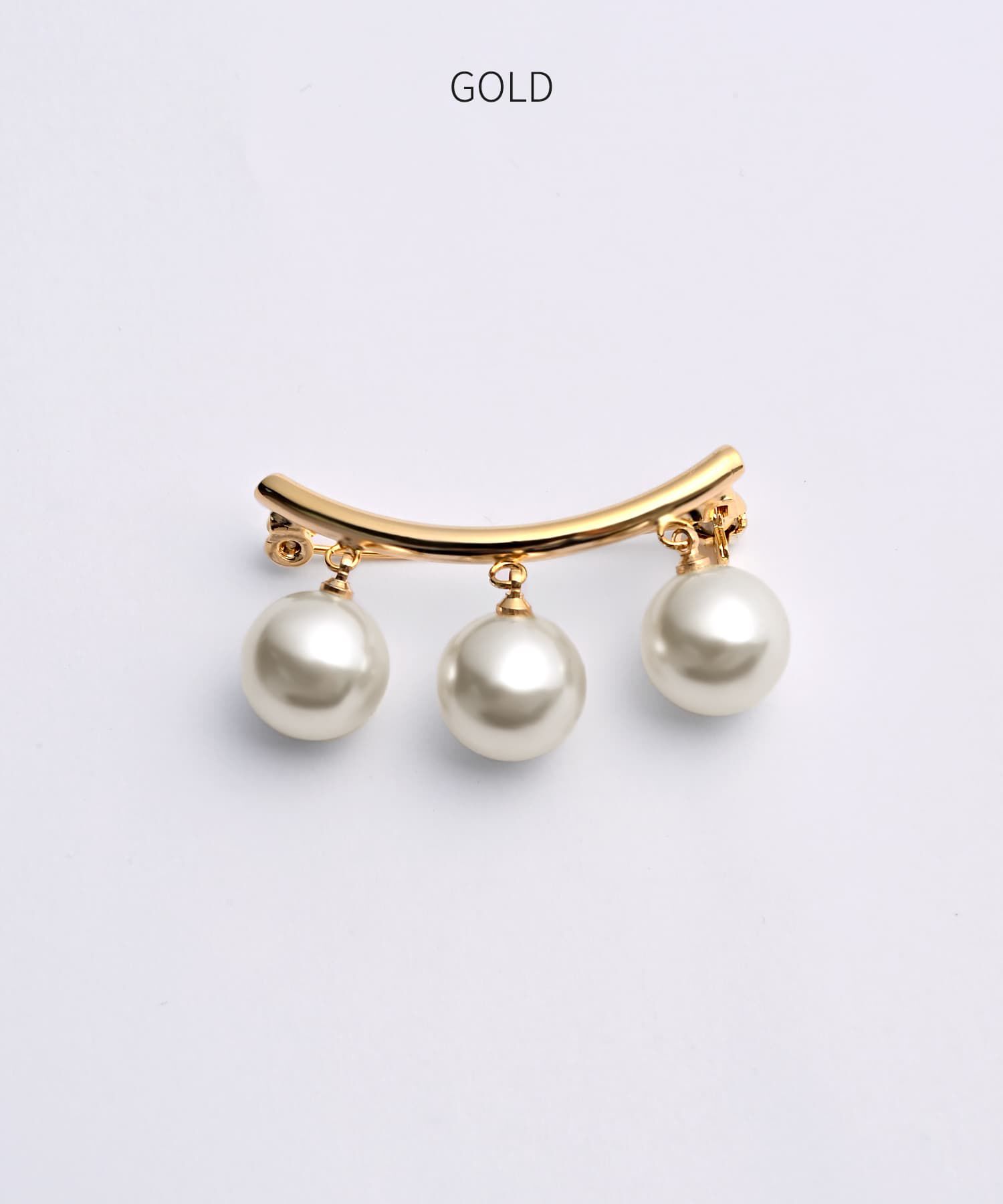 STYLE DELI「トリプルパールピンブローチ」|ブローチ・コサージュ|