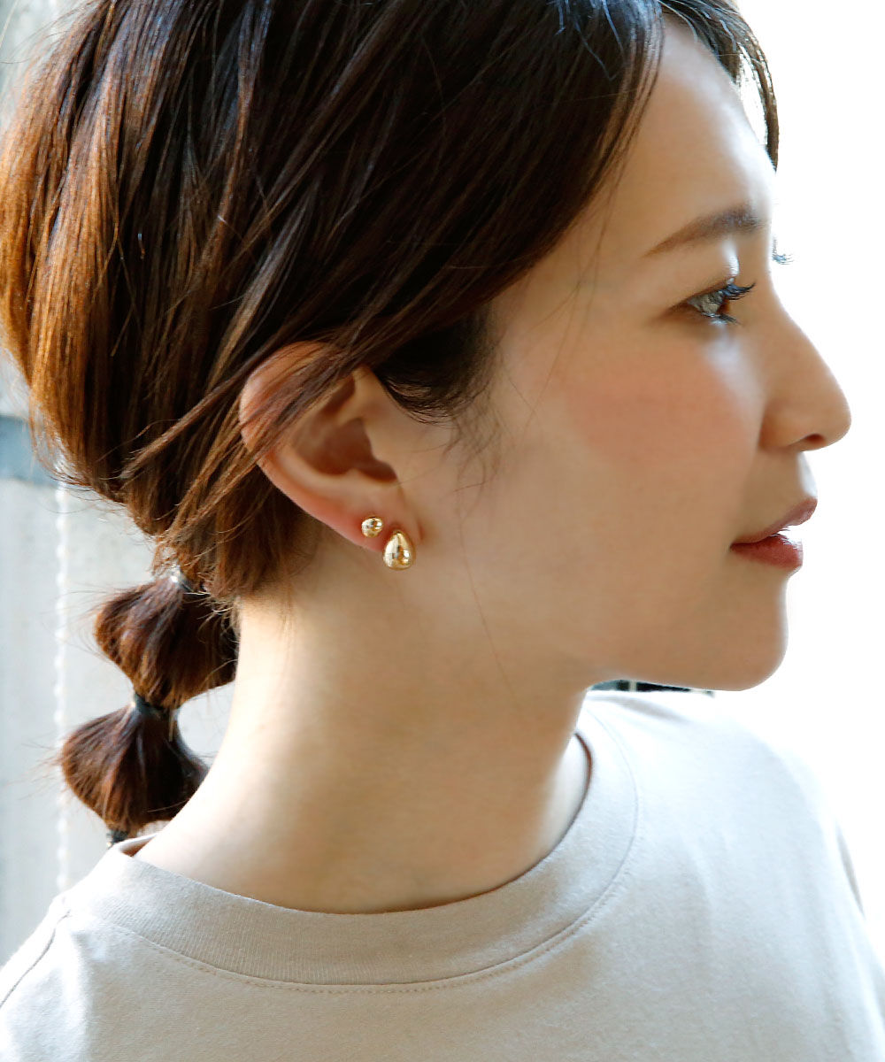 colleca la「ノンホール・しずく樹脂イヤリングセット」|イヤリング|