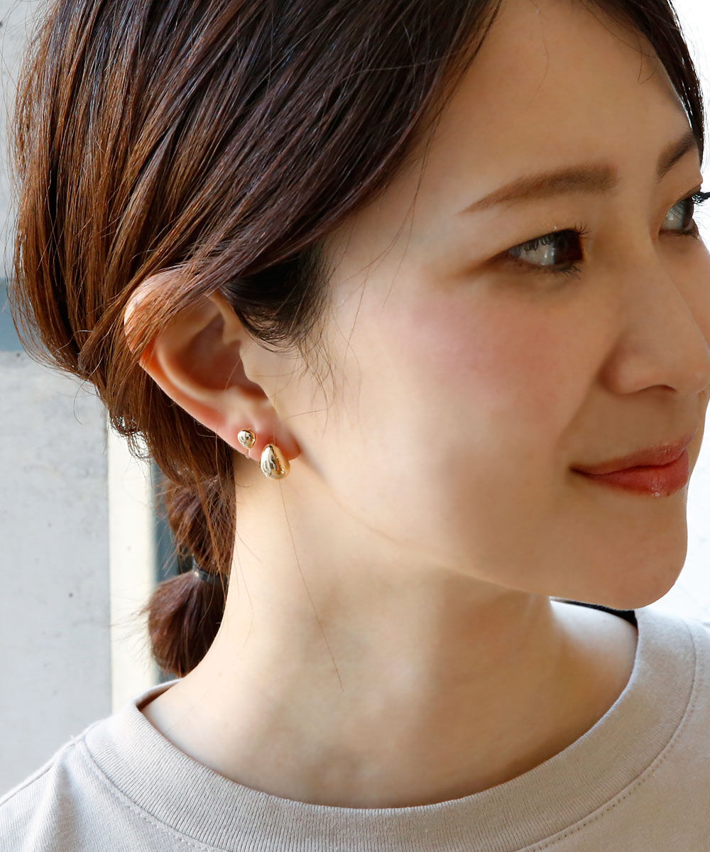 colleca la「ノンホール・しずく樹脂イヤリングセット」|イヤリング|