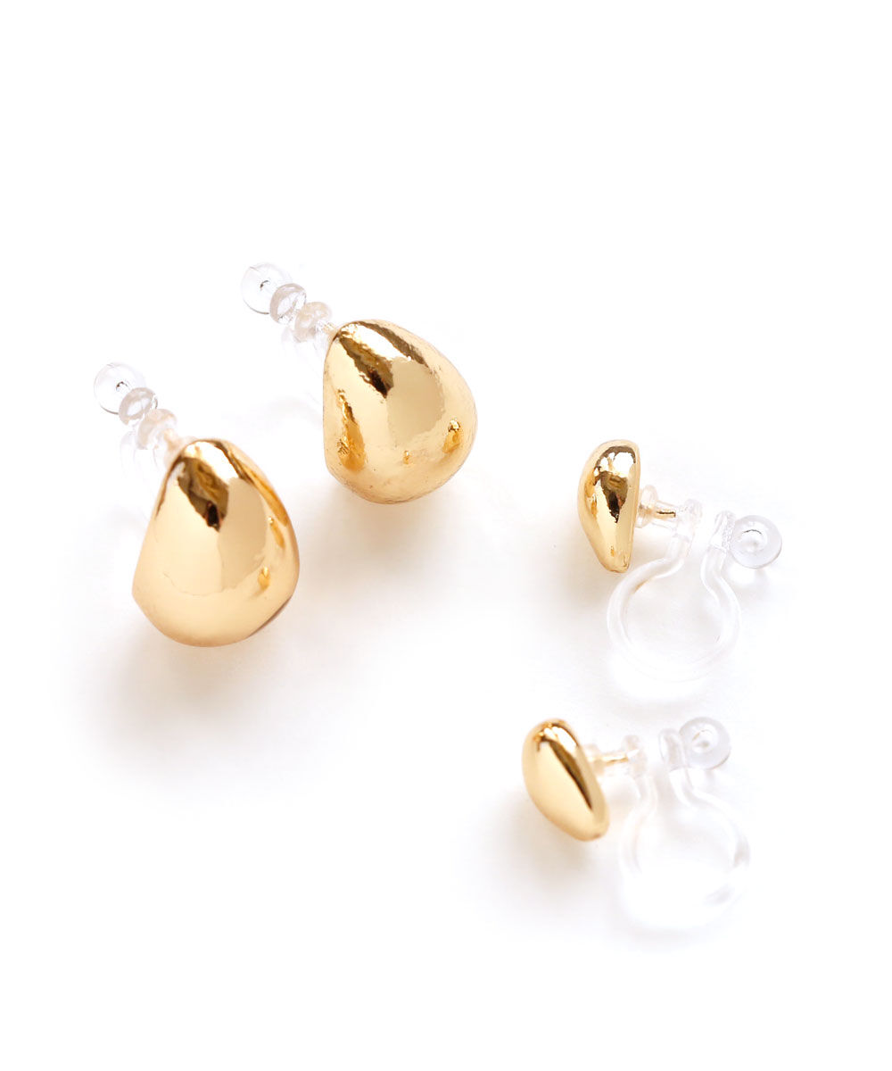 colleca la「ノンホール・しずく樹脂イヤリングセット」|イヤリング|