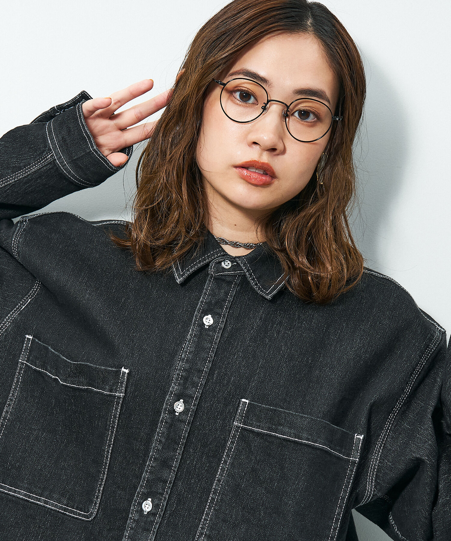  「Zoff｜STUDIO SEVEN｜ボストン型 メガネ｜メタルフレーム レンズ交換券付き」|メガネ|