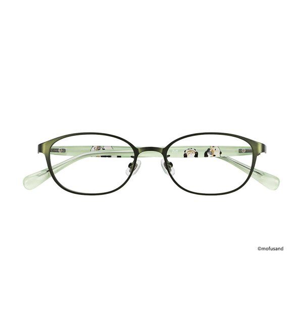 「Zoff｜mofusand ウェリントン型 メガネ | モフサンド [CASUALモデル] 伊達・度付き眼鏡  レンズ交換券付」|メガネ|オリーブ1