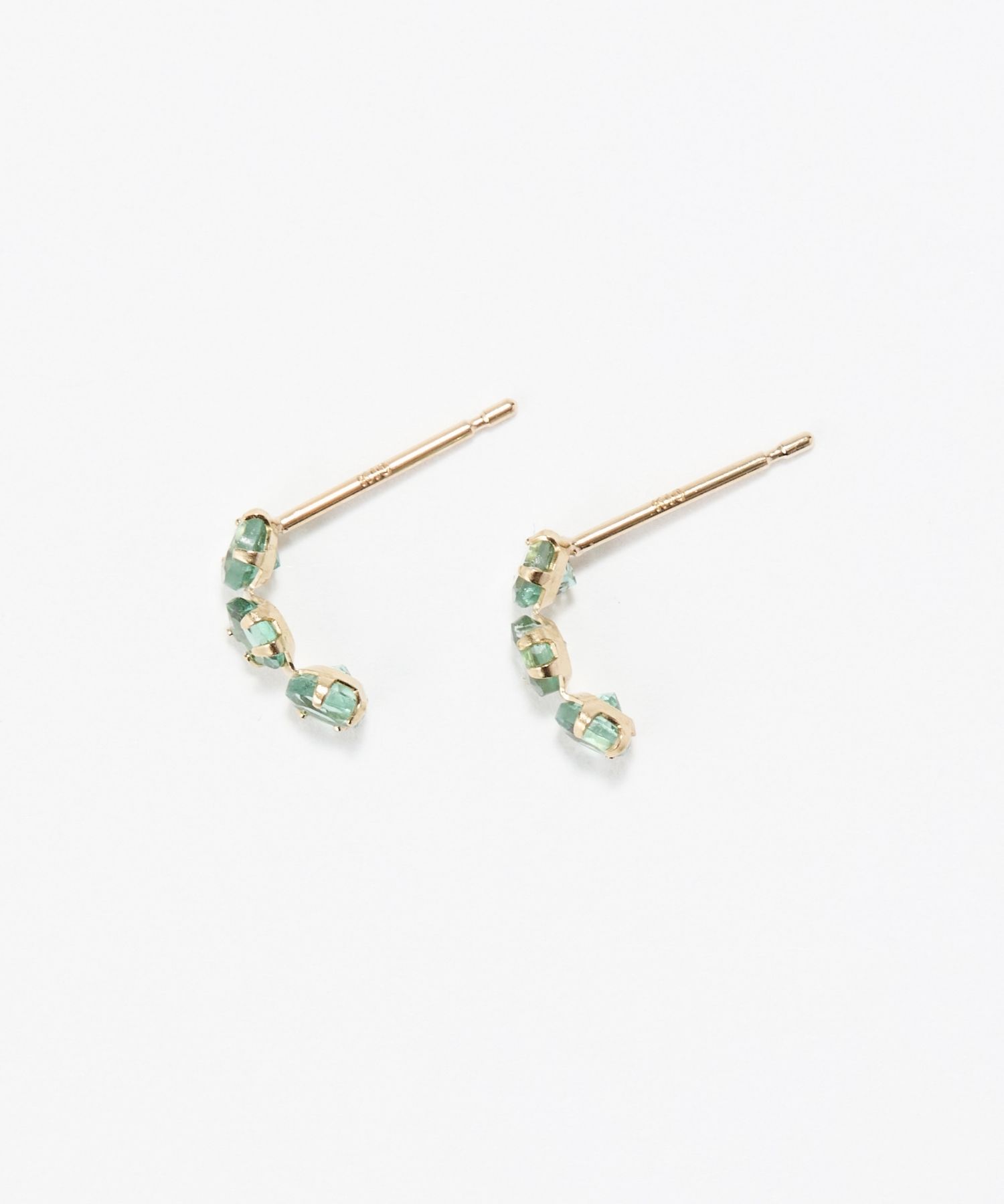 JUPITER「【K10】天然石フープピアス　グリーンクォーツ」|ピアス|