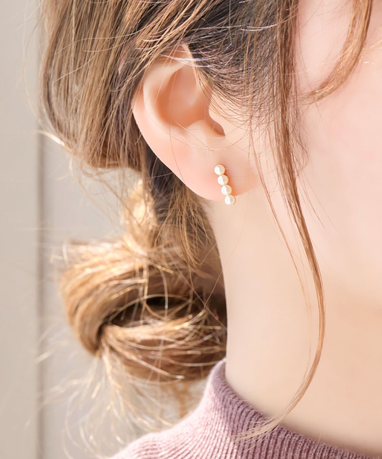 Phoebe「【金属アレルギー対応】【痛くないシリーズ】モードパールライトフィットイヤリング」|イヤリング|