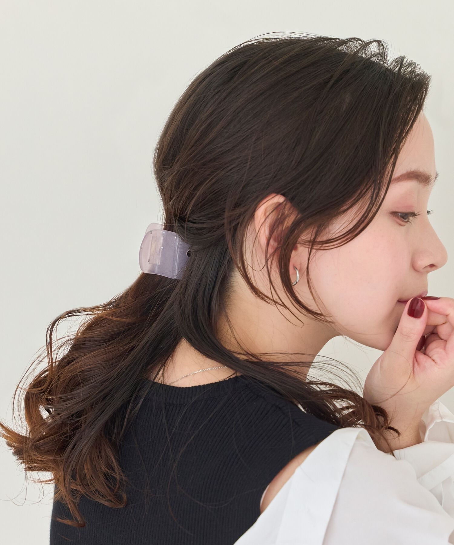 Phoebe「ミルキースタッズミニバンスクリップ　ピンク」|その他|