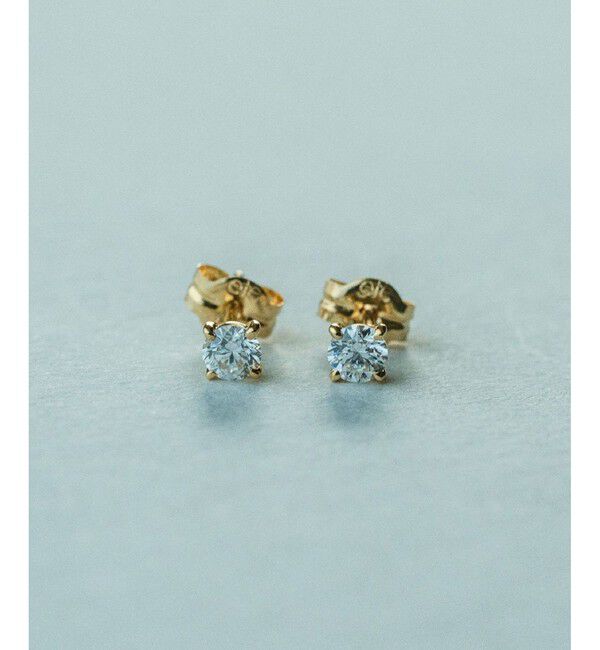 ete「K18 ダイヤモンド 0.2ct ピアス「ブライト」」|ピアス|