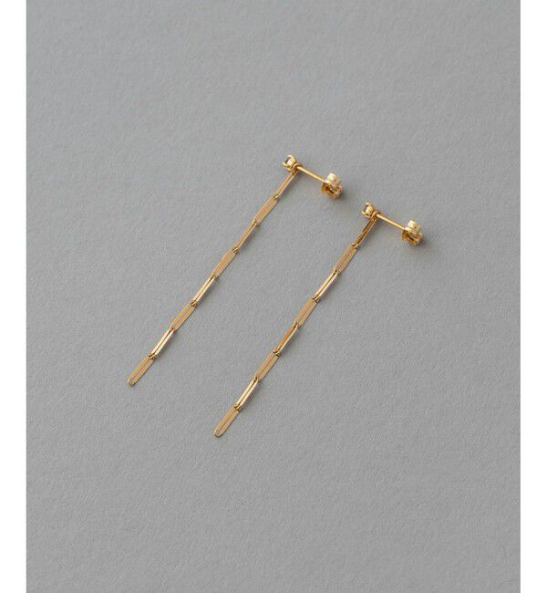 ete「ラブラドーライト チェーン ピアス」|ピアス|