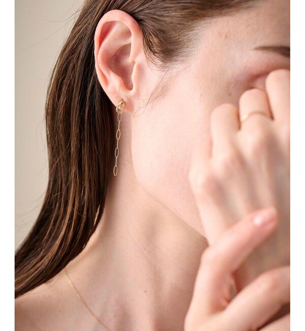 ete「ドロップ チェーン ピアス」|ピアス|