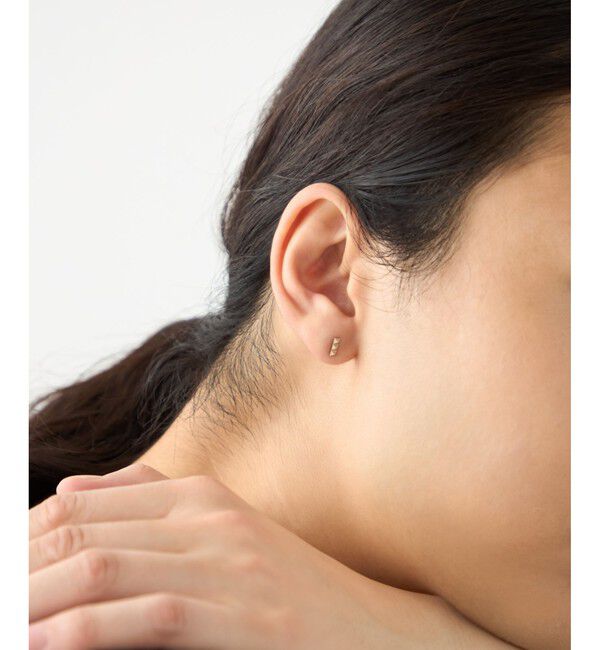 ete「[ハンサムピンク] K10MPG スタッズ ピアス」|ピアス|