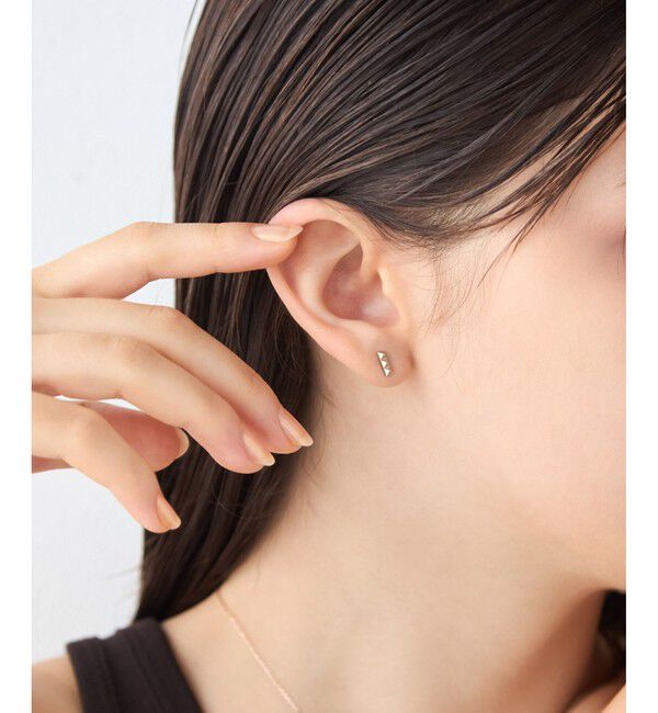 ete「[ハンサムピンク] K10MPG スタッズ ピアス」|ピアス|