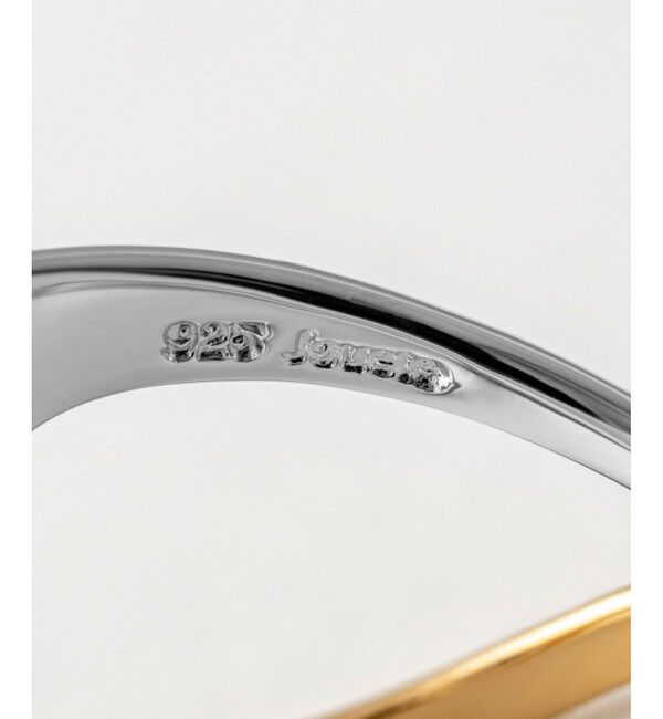 Jouete「フォークピンキー ウェーブ コンビカラー」|リング|