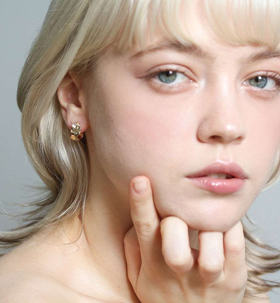  「ゴールド スナップ フープ ピアス | K10YG」|ピアス|