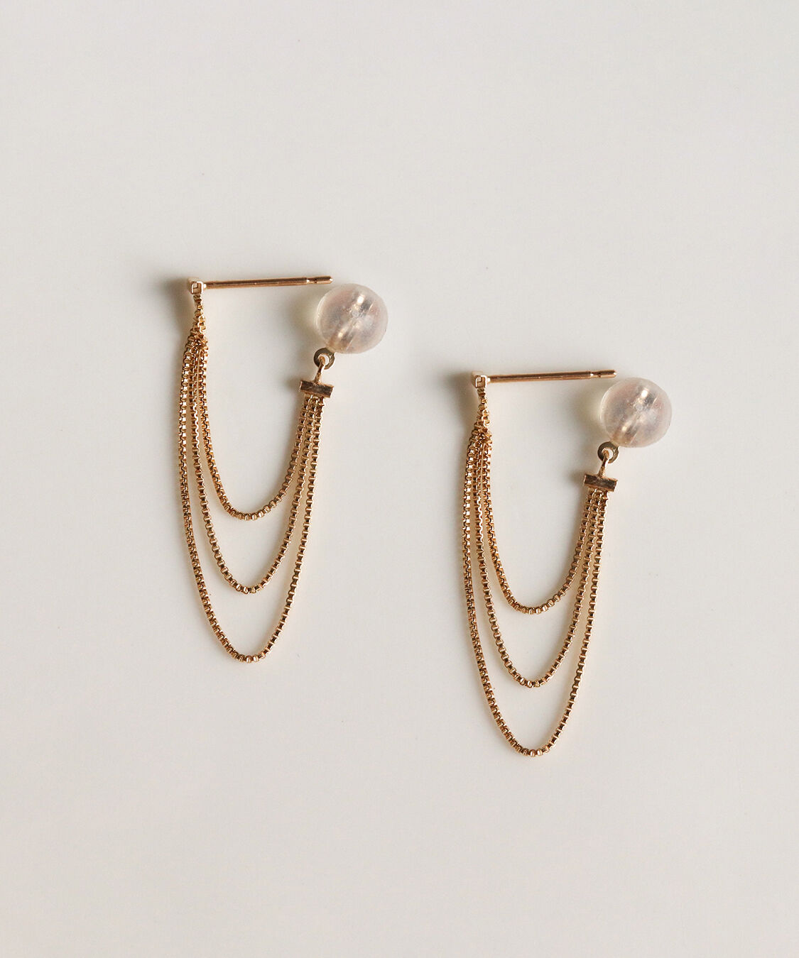  「ゴールド ベネチアンチェーン ピアス | K10YG」|ピアス|