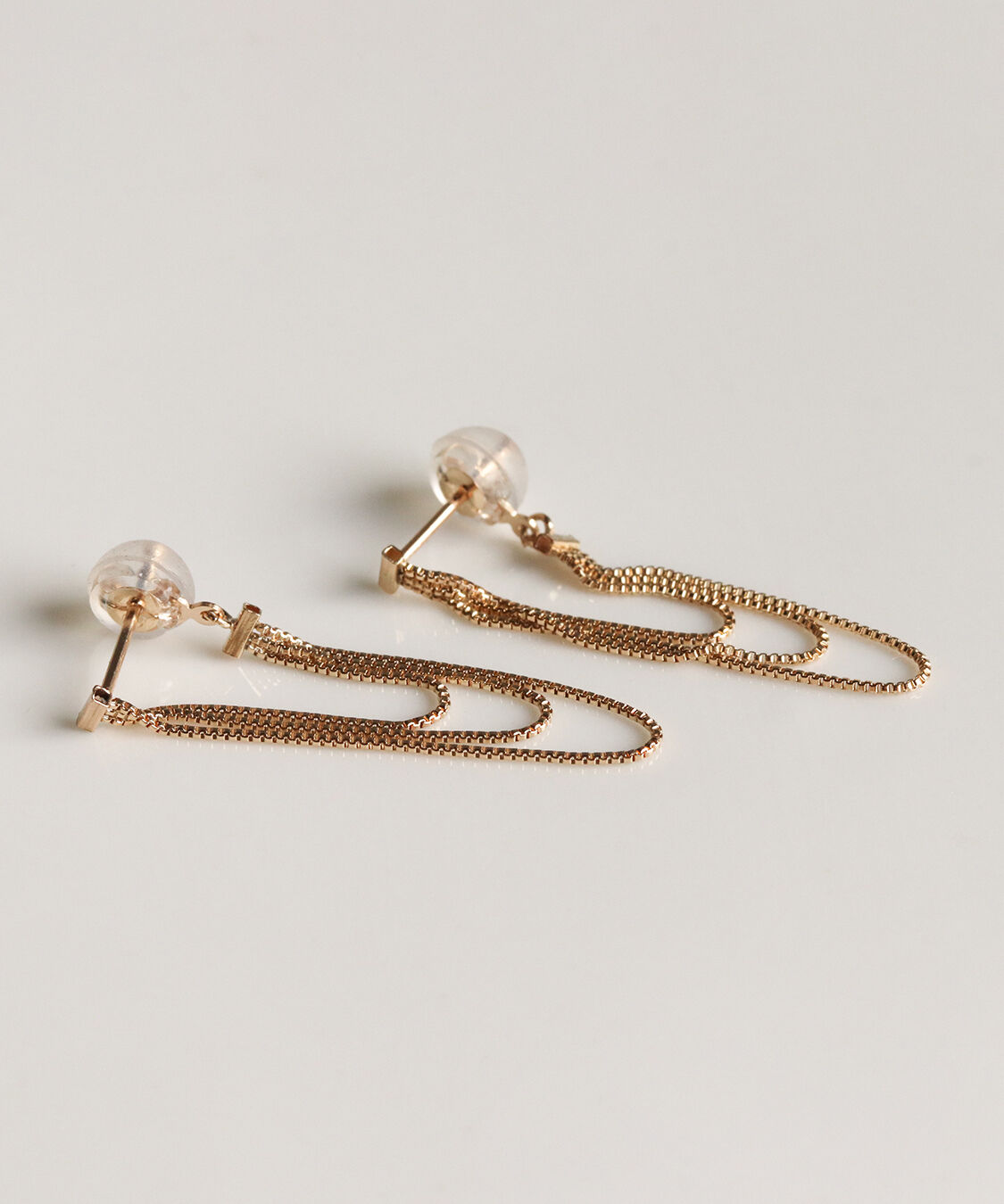  「ゴールド ベネチアンチェーン ピアス | K10YG」|ピアス|