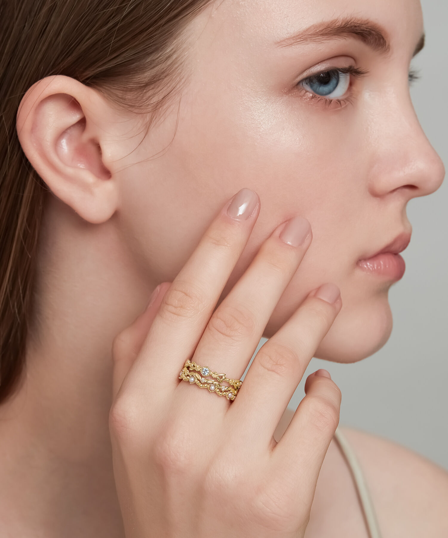 NOJESS「K10アクアマリンリング」|リング|