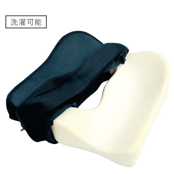 BACKYARD FAMILY「低反発 クッション 通販 エルゴクッション 座布団 運転席 車いす リビング 椅子用 姿勢サポート」|クッション・クッションカバー|