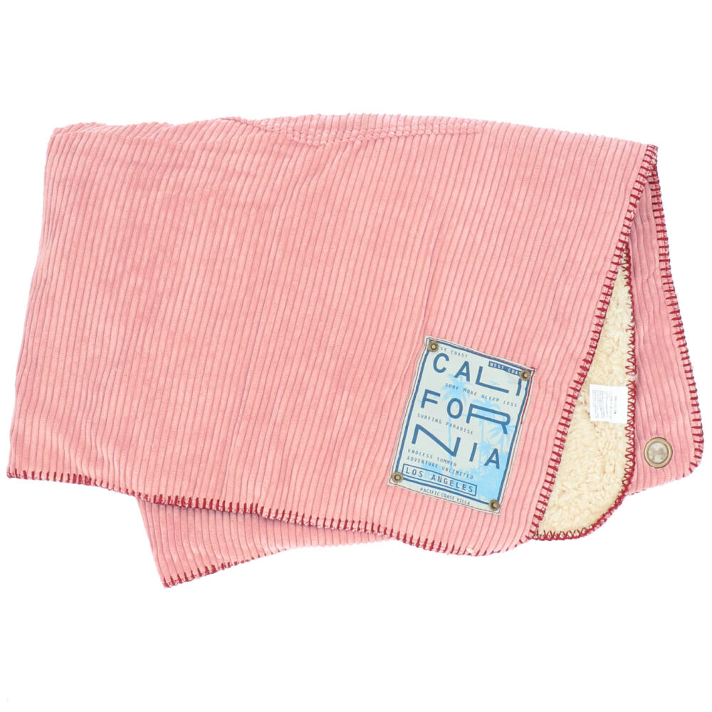 BACKYARD FAMILY「ブランケット ひざ掛け 厚手 通販 おしゃれ モコモコ ボア 裏ボア ふわふわ キリム」|ブランケット|ピンク1