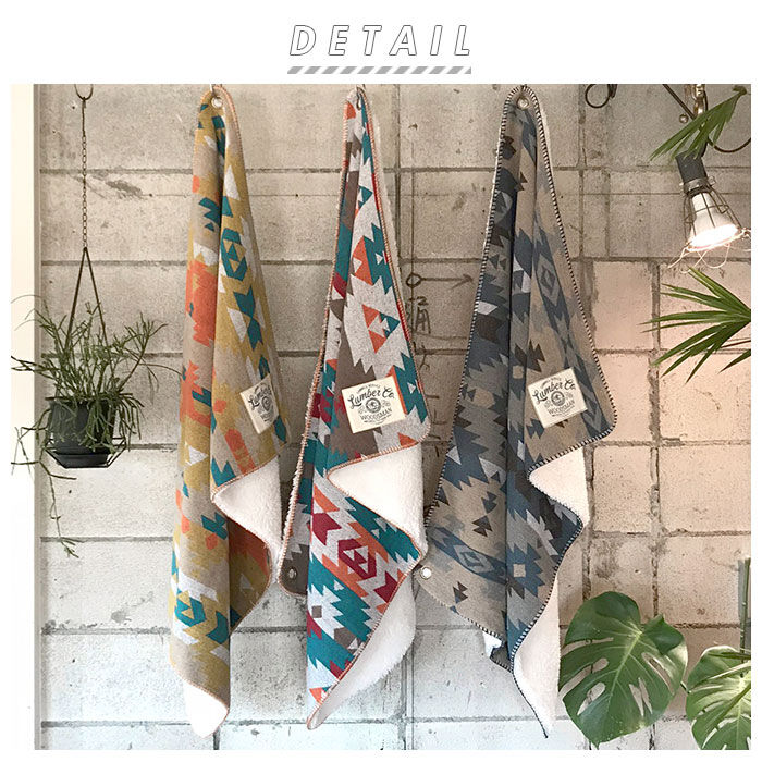 BACKYARD FAMILY「ブランケット ひざ掛け 厚手 通販 おしゃれ モコモコ ボア 裏ボア ふわふわ キリム」|ブランケット|