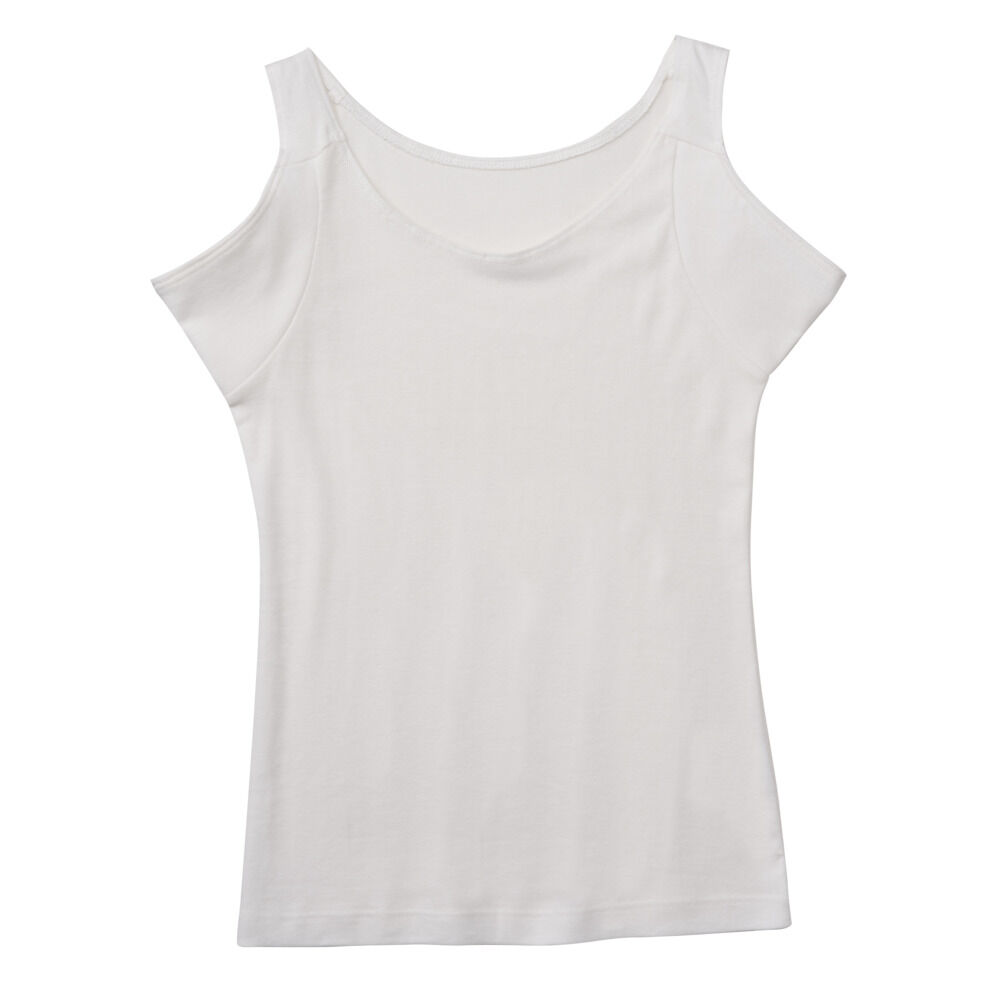 BACKYARD FAMILY「汗取りインナー レディース 通販 ノースリーブ 汗取り タンクトップ インナー 汗取りパッド」|インナー|ホワイト1